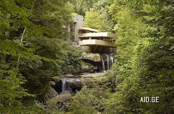 frenk loid rigte house on waterfalls